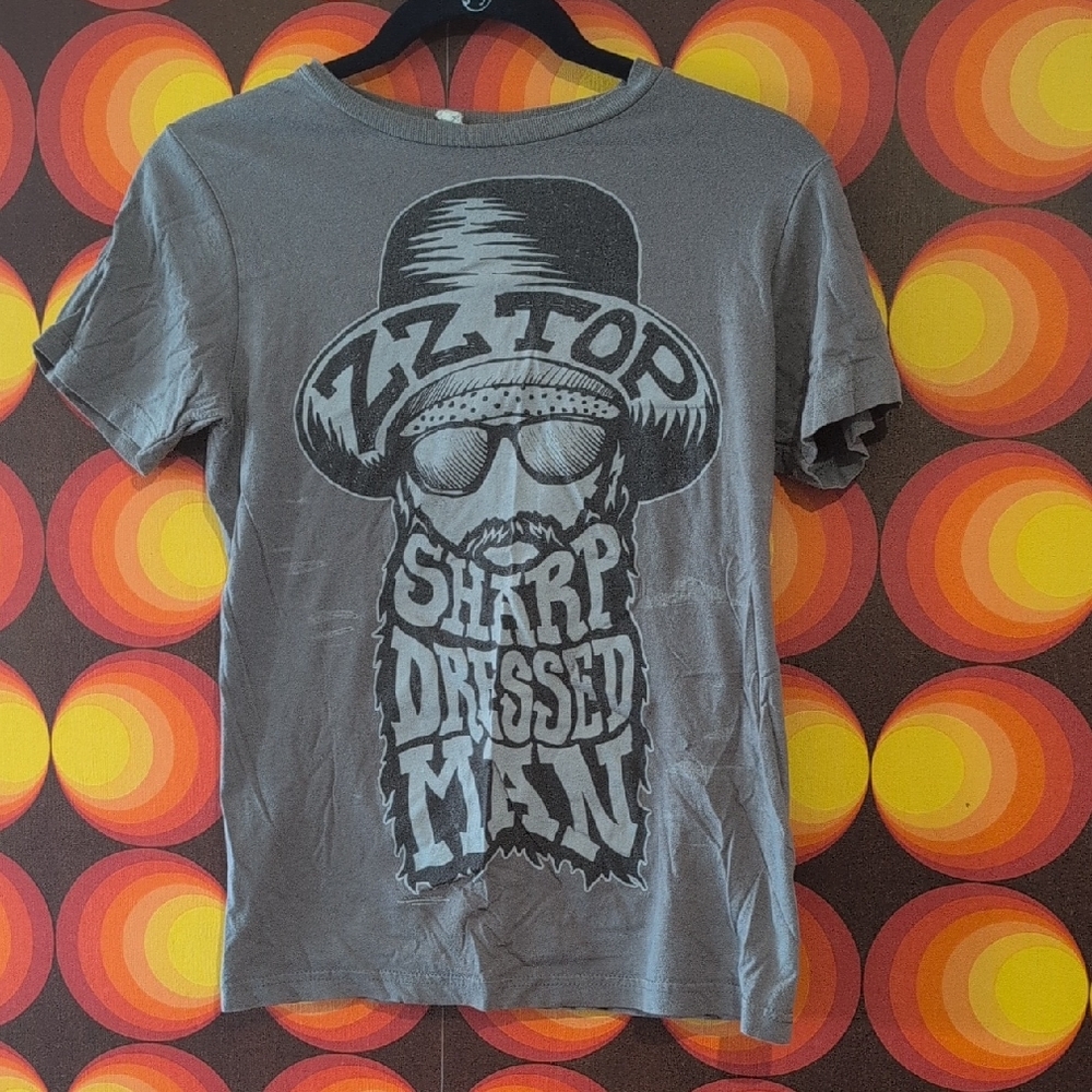 VINTAGE ZZ TOP Gray Graphic T-Shirt